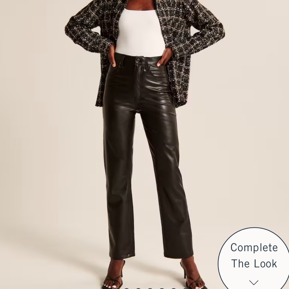 Vegan Leather 90s Straight Pant